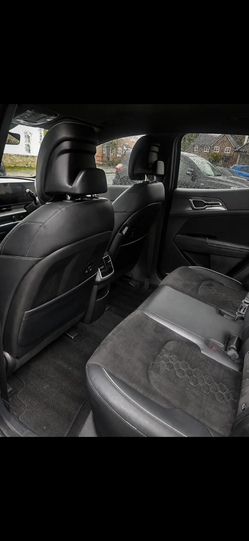 Clean rear passenger interior after valet