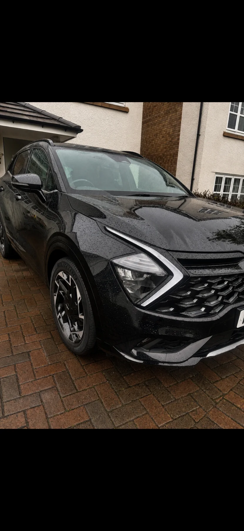 Freshly valeted black SUV exterior